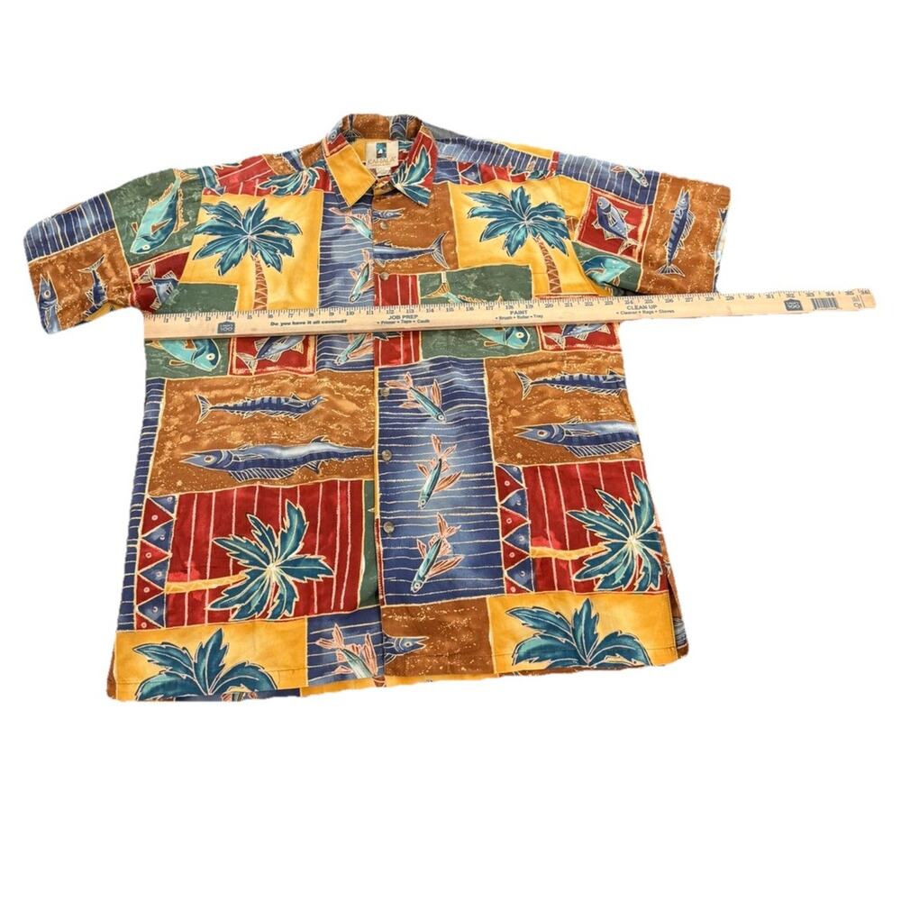 KAHALA - Vintage Palm Trees and Fish All Over Mens Medium. Shirt - Picture 6 of 6